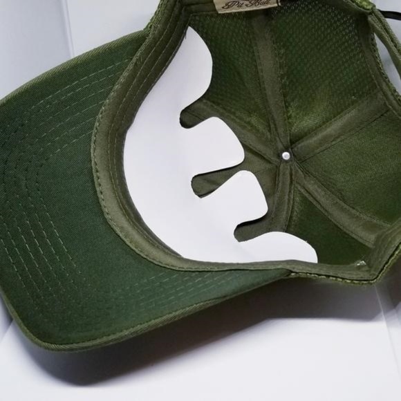 Pit Bull Curved Visor Army Green Baseball Hat Cap - Picture 6 of 6